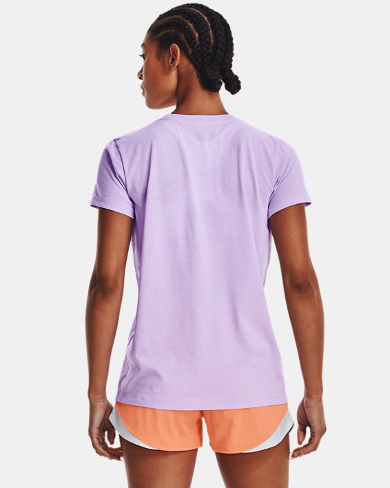 เสื้อแขนสั้น UA Sportstyle Graphic สำหรับผู้หญิง in Purple image number 1
